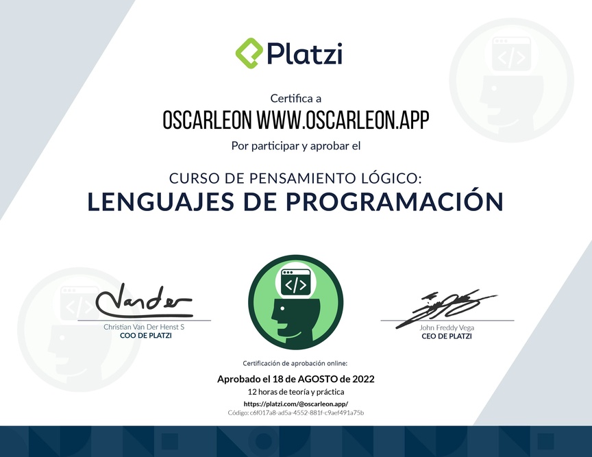 Curso de Pensamiento Lógico: Lenguajes de Programación
