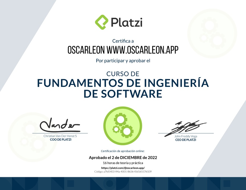 Fundamentos de Ingeniería de Software
