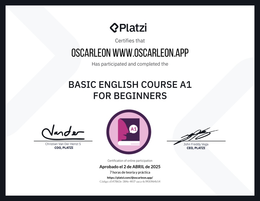 Inglés Básico A1 para Principiantes