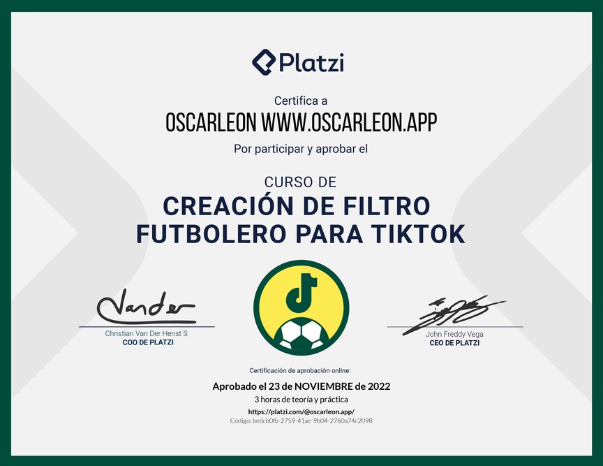 Filtro Futbolero para TikTok