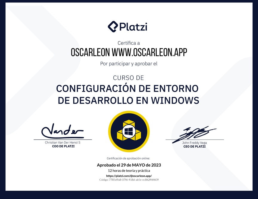 Configuración de Entorno de Desarrollo en Windows