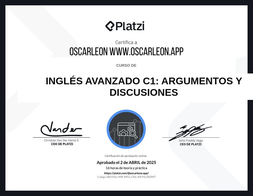 Inglés Avanzado C1: Argumentos y Discusiones