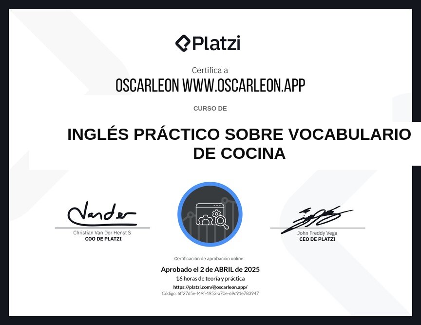 Inglés Práctico sobre Vocabulario de Cocina
