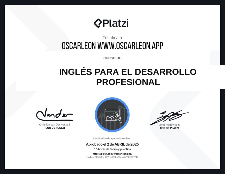 Inglés para el Desarrollo Profesional